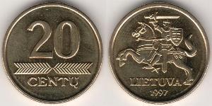 20 Cent Lituania (1991 - ) Ottone 