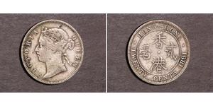 20 Cent Hong Kong Plata Victoria (1819 - 1901)