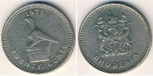 20 Cent Rhodesia (1965 - 1979) Rame/Nichel 