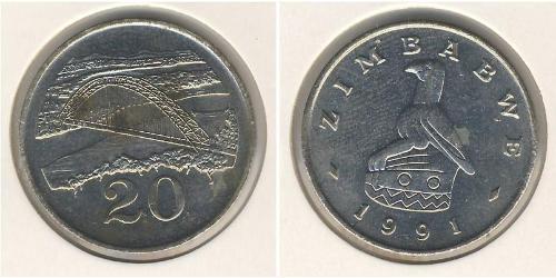 20 Cent Zimbabwe (1980 - ) Rame/Nichel 