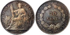 20 Cent Französisch-Indochina (1887-1954) Silber 
