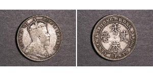 20 Cent Hongkong Silber Eduard VII (1841-1910)