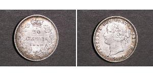 20 Cent Neufundland und Labrador / Kanada Silber Victoria (1819 - 1901)