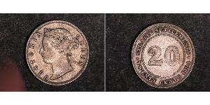 20 Cent Straits Settlements (1826 - 1946) Silber Victoria (1819 - 1901)