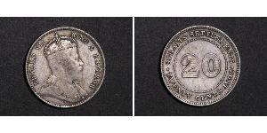 20 Cent Straits Settlements (1826 - 1946) Silber Eduard VII (1841-1910)