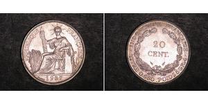 20 Cent French Indochina (1887-1954) Silver 