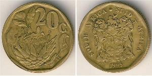 20 Cent South Africa (1910 - ) Steel/Brass 