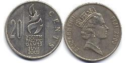 20 Cent Fidschi  Elizabeth II (1926-2022)