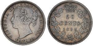 20 Cent 加拿大 銀 维多利亚 (英国君主)