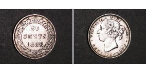 20 Cent 加拿大 / 紐芬蘭與拉布拉多 銀 维多利亚 (英国君主)