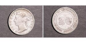 20 Cent 海峡殖民地 銀 维多利亚 (英国君主)