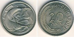 20 Cent 新加坡 銅/镍 