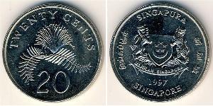 20 Cent 新加坡 銅/镍 