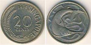20 Cent 新加坡 銅/镍 