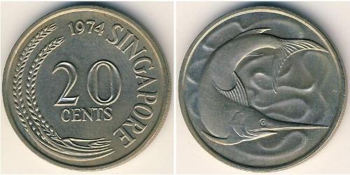 20 Cent 新加坡 銅/镍 