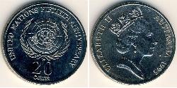 20 Cent 澳大利亚 镍/銅 伊丽莎白二世 (1926-2022)