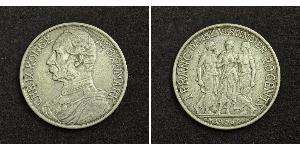 20 Cent / 1 Franc Dinamarca Plata Christian IX de Dinamarca (1818-1906)