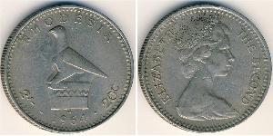 20 Cent / 2 Shilling Southern Rhodesia (1923-1980) Níquel/Cobre Isabel II (1926-2022)