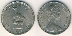 20 Cent / 2 Shilling Rhodesia (1965 - 1979) Rame/Nichel 