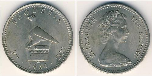20 Cent / 2 Shilling Rhodesia (1965 - 1979) Rame/Nichel 