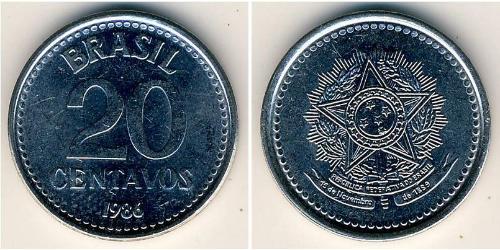 20 Centavo Brasile Acciaio 