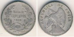 20 Centavo Chili Argent 