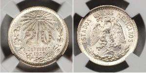 20 Centavo Mexique Argent 