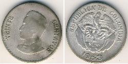 20 Centavo Colombia (1886 - ) Argento 