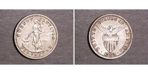 20 Centavo Filippine Argento 