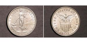 20 Centavo Filippine Argento 