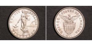 20 Centavo Filippine Argento 