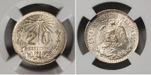 20 Centavo Messico Argento 
