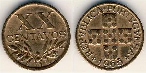 20 Centavo Estado Nuevo (Portugal) (1933 - 1974) Bronce 