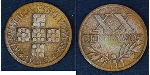 20 Centavo Estado Nuevo (Portugal) (1933 - 1974) Bronce 