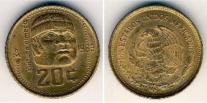 20 Centavo México (1867 - ) Bronce 