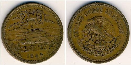 20 Centavo México (1867 - ) Bronce 