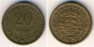 20 Centavo Portugal / Portuguese Angola (1575-1975) Bronce 