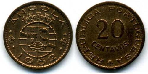 20 Centavo Portugal / Portuguese Angola (1575-1975) Bronce 