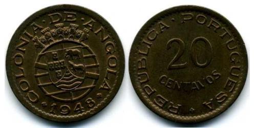 20 Centavo Portugal / Portuguese Angola (1575-1975) Bronce 