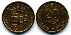 20 Centavo Timor Oriental (1702 - 1975) / Portugal Bronce 