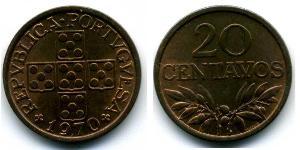 20 Centavo Estado Novo (Portugal) (1933 - 1974) Bronze 