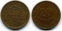 20 Centavo Portugal / Sao Tomé-et-Principe (1469 - 1975) Bronze 