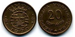 20 Centavo Portugal / Timor oriental (1702 - 1975) Bronze 