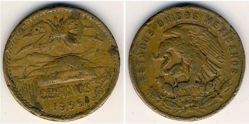 20 Centavo United Mexican States (1867 - ) Bronze 