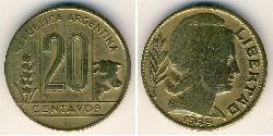 20 Centavo Argentine Republic (1861 - ) Bronze/Aluminium 