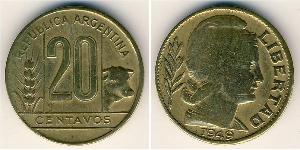 20 Centavo Argentinien (1861 - ) Bronze/Aluminium 