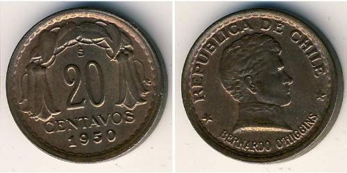 20 Centavo Cile Bronzo 
