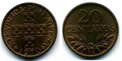 20 Centavo Estado Novo (Portogallo) (1933 - 1974) Bronzo 