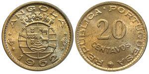 20 Centavo Portogallo / Portuguese Angola (1575-1975) Bronzo 
