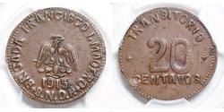 20 Centavo México (1867 - ) Cobre 